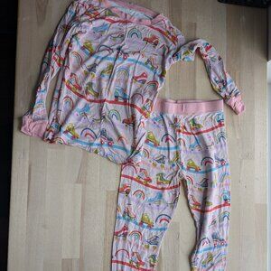 Little Sleepies Pajamas 2 Piece Long Sleeve Set - 4T Retro Roller Skates